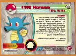 2000 Topps Pokemon TV Animation Edition Horsea #116 Blue Topps Logo NM-MT - Image 2
