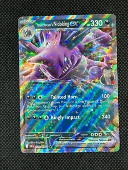 Pokemon TCG Destined Rivals Team Rocket's Nidoking ex 119/182 - Image 1
