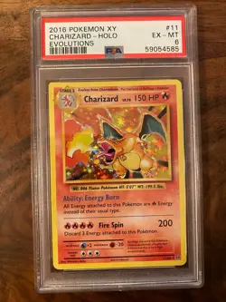 2016 Pokemon XY Evolutions Charizard Holo 11/108 PSA 6 - Image 1