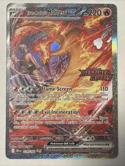 Pokemon Team Rocket’s Moltres Ex Stamped Promos Destined Rivals NM - Image 1