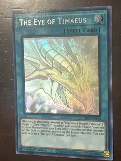 YuGiOh Ghost from The Past The Eye of Timaeus GHOST RARE GFP2-EN183 1ST EDITION - Image 1