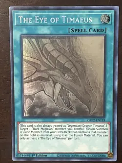 YuGiOh Ghost from The Past The Eye of Timaeus GHOST RARE GFP2-EN183 1ST EDITION - Image 3