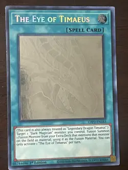 YuGiOh Ghost from The Past The Eye of Timaeus GHOST RARE GFP2-EN183 1ST EDITION - Image 4