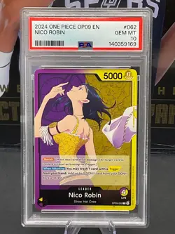 2024 One Piece OP09 English #062 Nico Robin Leader PSA 10 GEM MINT - Image 1