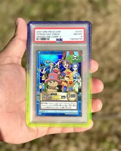 2001 ONE PIECE CARDDASS HYPER BATTLE GRAND LINE #S101 STRAW HAT CREW PSA 8 Foil - Image 1