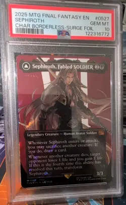 Sephiroth 0527 Char Borderless-Surge Foil MTG Final Fantasy PSA 10 - Image 1