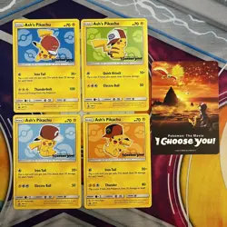 Pokemon TCG - Ash's Pikachu SM110, SM112, SM113, SM114 "I Choose You" - NM - Image 1