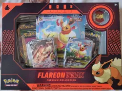 Pokemon TCG Flareon VMAX Premium Collection Box New Sealed - Image 1