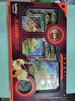 Pokemon TCG: Flareon VMAX Premium Collection Box New Sealed Box - Image 1