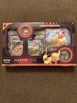 Pokemon TCG Flareon VMAX Premium Collection Box NEW SEALED Eevee - Image 1