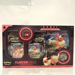Pokemon TCG: Flareon VMAX Premium Collection Box New Factory Sealed Box - Image 1