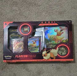 Pokemon TCG: Flareon VMAX Premium Collection Box New Sealed Box - Image 1