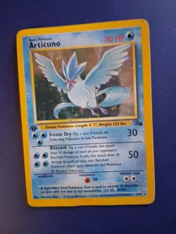 Articuno 2/62 Fossil Holo LP Vintage Pokemon Card WOTC 1999 Rare - Image 1