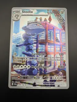 Steelix 208/182 Illustration Rare Holo Pokemon TCG Paradox Rift Near Mint - Image 3