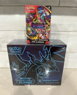 Pokemon TCG Phantasmal Flames Pokemon Center ETB + Booster Bundle Factory Sealed - Image 1
