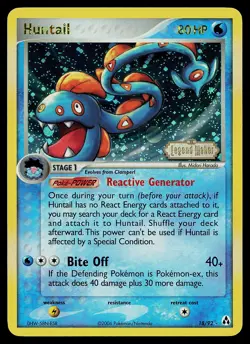 Pokemon Card - Huntail Legend Maker 18/92 Rare Reverse Holo Stamped - Image 1