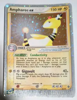 Ampharos ex 89/97 EX Dragon Holo Ultra Rare Pokemon Card - MP - Image 1