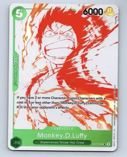 One Piece Card Game - Monkey.D.Luffy (3rd Anniversary Promo) OP07-033 - NM Foil - Image 1