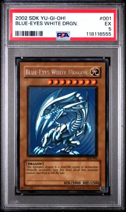 Blue Eyes White Dragon SDK-E001 (PSA 5) YuGiOh Card - Starter Deck Kaiba - Image 2