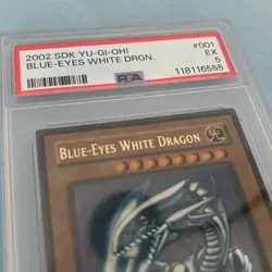 Blue Eyes White Dragon SDK-E001 (PSA 5) YuGiOh Card - Starter Deck Kaiba - Image 5
