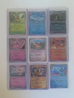 Pokemon Eeveelution Complete Pokeball 8 Card Lot Prismatic Evolutions. - Image 1