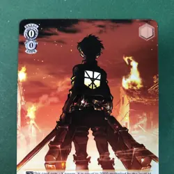 Warring Front Lines Eren Weiss Schwarz Attack On Titan NM Promo Card 2015 - Image 2