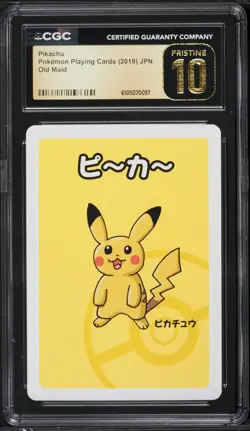 2019 Pokemon Japanese Playing Cards Old Maid Pikachu CGC 10 PRISTINE - Image 1
