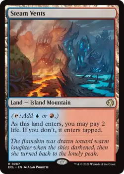 MTG - Steam Vents - ECL 0267 - Lorwyn Eclipsed - Rare - Magic the Gathering - Image 1