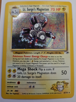 Lt. Surge's Magneton - 8/132 - Pokemon Gym Heroes Unlimited Holo Rare Card - LP - Image 1