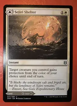 MTG: ZENDIKAR RISING, SEJIRI SHELTER / / SEJIRI GLACIER, O37/280, NM, UNCOMMON - Image 1