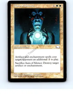 Aura of Silence White Uncommon Weatherlight MTG LP VG/VG+ - Image 1