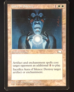 MTG - Aura of Silence - LP - Weatherlight - Uncommon - EN - REG - Image 1