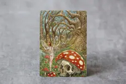 R-Rated Gaea's poison Mushroom Land Cradle | Satirical Altered Art MTG - Image 1