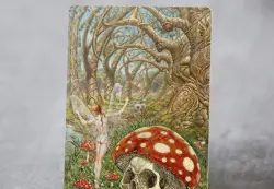 R-Rated Gaea's poison Mushroom Land Cradle | Satirical Altered Art MTG - Image 2