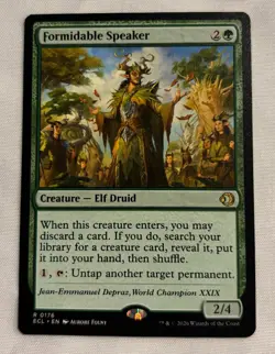 MTG Formidable Speaker Lorwyn Eclipsed pack to sleeve - Image 1