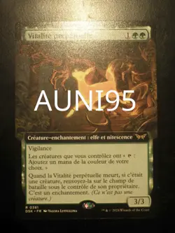 mtg magic Enduring Vitality extended borderless FRENCH fr Vitalite perpetuelle - Image 1