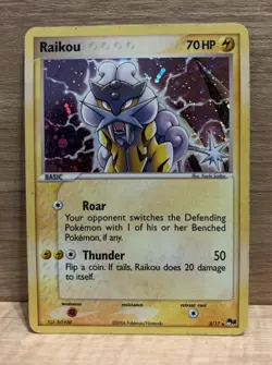 Pokemon TCG Raikou Holo Pop Rare Promo Card 3/17 2006 - Image 1