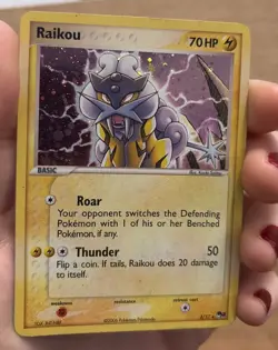 Pokemon TCG Raikou Holo Pop Rare Promo Card 3/17 2006 - Image 2