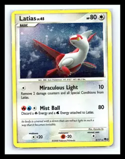 💥 Pokemon 2008 TCG LATIAS # 3/17 HOLO Rare Pop Series 7 - Image 1