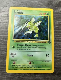 Pokemon TCG Scyther 10/64 Jungle Unlimited Holo - Image 2