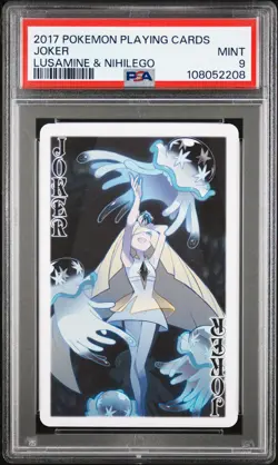 2017 POKEMON PLAYING CARDS LILLIE, GLADION & LUSAMINE JOKER PSA 9 - Image 1