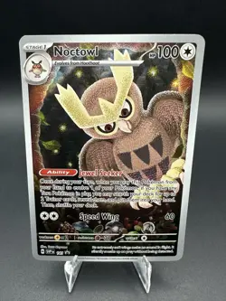 Pokemon TCG Noctowl #141 Promo Card Stellar Crown ETB, Near Mint/Mint (NM/MT) - Image 1