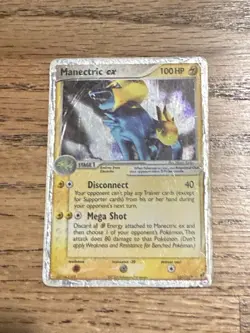 Manectric EX 101/107 Deoxys Holo Ultra Rare Pokemon Card 2005 Vintage - Image 1