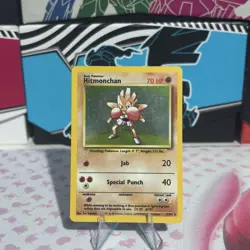 Pokemon - Hitmonchan 7/102 Base Set Vintage Holo LP - Image 1