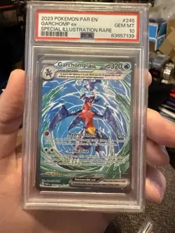 2023 POKEMON PAR EN-PARADOX RIFT SPECIAL ILLUSTRATION RARE GARCHOMP EX PSA 10 - Image 1