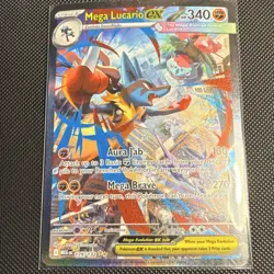 Pokemon Mega Lucario EX 179/132 Me01: Mega Evolution Full Art Holo Special Rare - Image 1