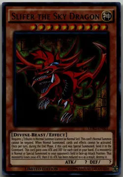 Slifer the Sky Dragon Ultra Rare Legendary Decks II LDK2-ENS01 LP - Image 1