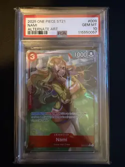 One Piece ST21-009 Nami Alt Art Parallel Starter Deck - PSA 10 - Image 1