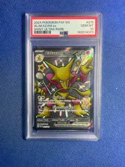 2024 POKEMON PAF EN-PALDEAN FATES SHINY ULTRA RARE #215 ALAKAZAM EX PSA 10 - Image 1