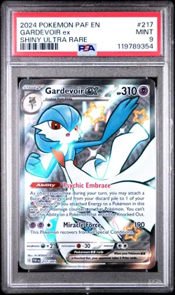 2024 POKEMON PAF EN PALDEAN FATES 217 GARDEVOIR EX SHINY ULTRA RARE PSA 9 - Image 1